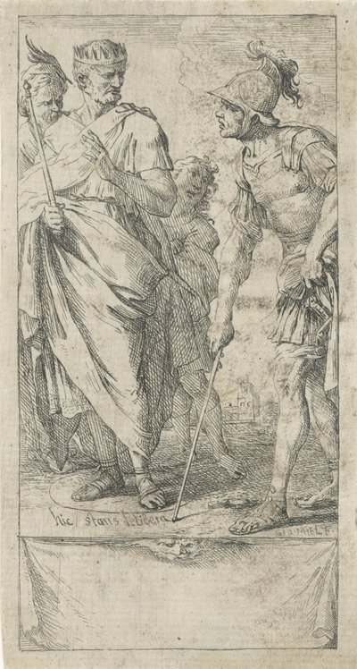 Popilius Laenas tekent een cirkel autorstwa Jan Miel