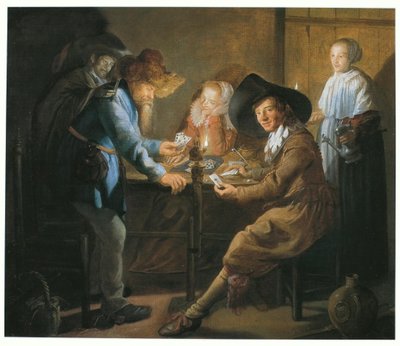 Card Players by Lamplight autorstwa Jan Miense Molenaer