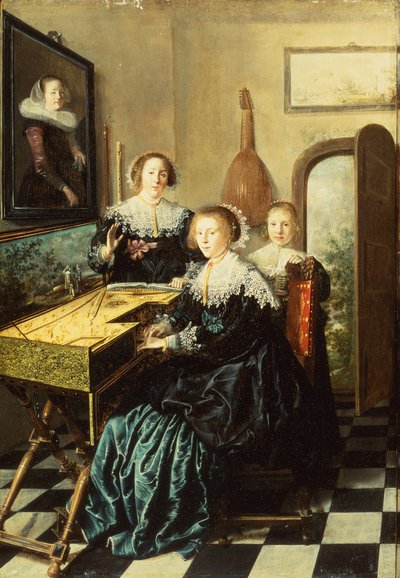 Trzy kobiety na dziewicy autorstwa Jan Miense Molenaer