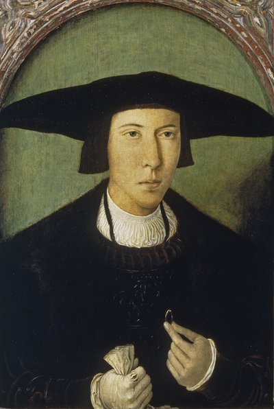 Portret młodego mężczyzny autorstwa Jan Mostaert