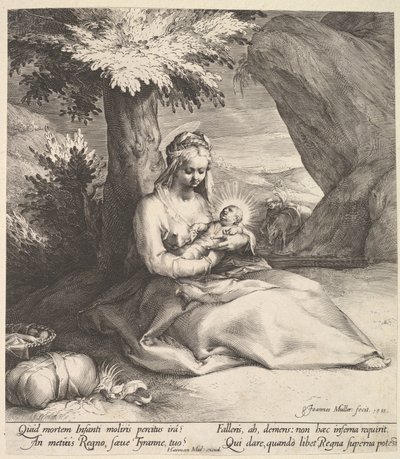 Odpocznij w locie do Egiptu, ok. godz. 1613. autorstwa Jan Muller