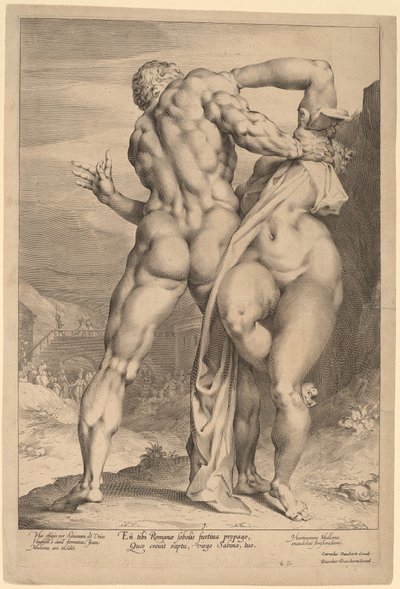 Gwałt Sabiny (widok z tyłu) autorstwa Jan Muller, after Adriaen de Vries