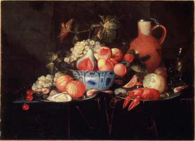 Martwa natura z owocami i rakami - il na płótnie, ok. 1660 autorstwa Jan Pauwel II the Younger Gillemans