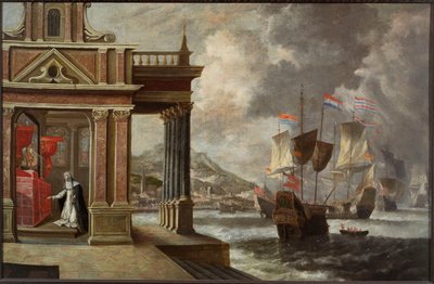 Bitwa pod Lepanto: Święta Katarzyna z Ricci i zaokrętowanie, 1671. autorstwa Jan Peeters the Elder