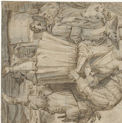 Starzejący się myśliwy i młoda kobieta autorstwa Jan Philipsz. van Bouckhorst