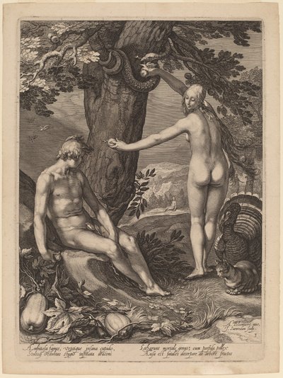 Kuszenie człowieka autorstwa Jan Pietersz Saenredam after Abraham Bloemaert