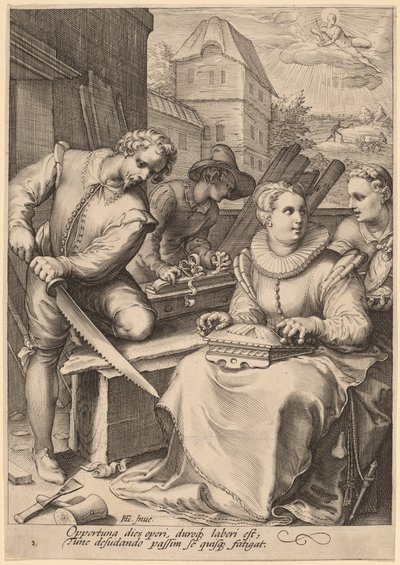 Jeden autorstwa Jan Pietersz Saenredam, after Hendrik Goltzius