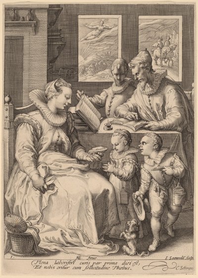 Poranek autorstwa Jan Pietersz Saenredam, after Hendrik Goltzius