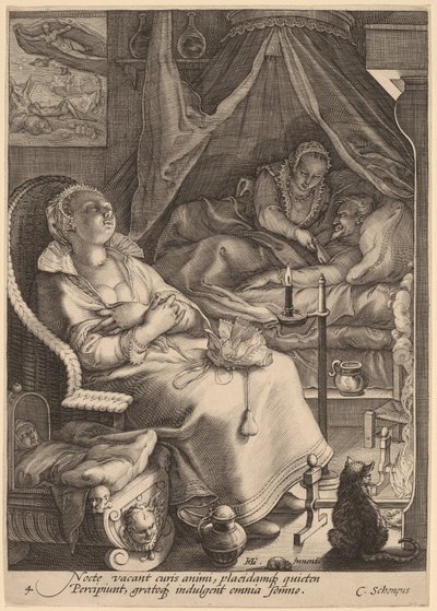 Noc autorstwa Jan Pietersz Saenredam, after Hendrik Goltzius