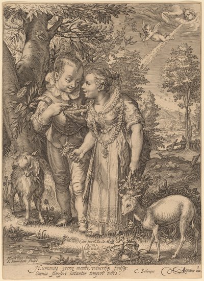Wiosna autorstwa Jan Pietersz Saenredam after Hendrik Goltzius