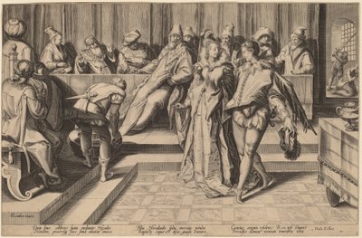 Salome tańczy przed Herodem autorstwa Jan Pietersz Saenredam, after Karel van Mander I