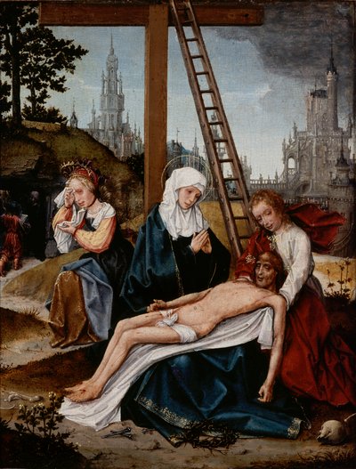 Lamentacja, ok. 1510-15 (olej na płycie) autorstwa Jan Provoost