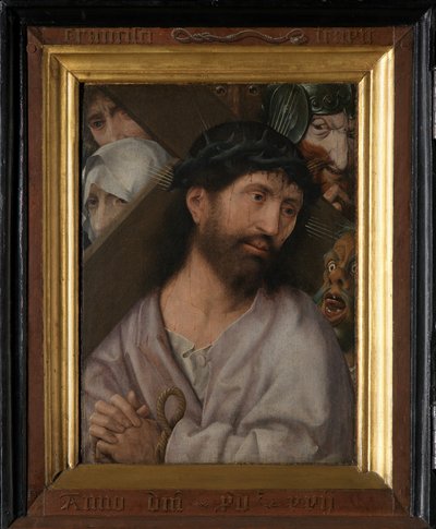 Lewy panel Dyptyku franciszkanina (olej na desce) autorstwa Jan Provoost