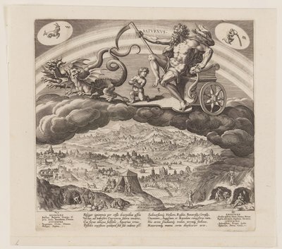 Saturnus, z Siedmiu planet autorstwa Jan Sadeler I