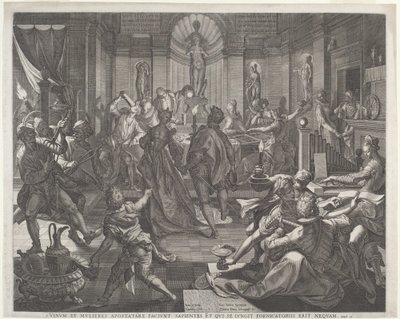 Dom przyjemności autorstwa Jan Sadeler I, after Joos van Winghe