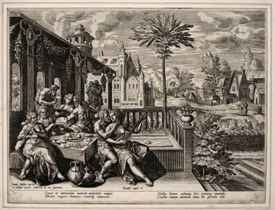 Księga Rodzaju, rozdział 6, werset 9, ok. 1600 (rycina na papierze tkanym) autorstwa Jan Sadler