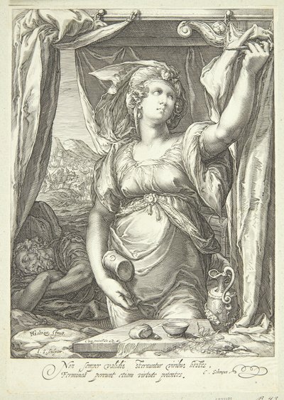 Jael i Sisera autorstwa Jan Saenredam