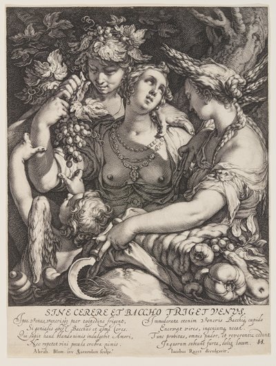 Sine Cerere i Baccho Friget Venus autorstwa Jan Saenredam