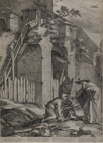 Prorok Elie przybywający do wdowy Domu Sareptów, 1604 autorstwa Jan Saenredam