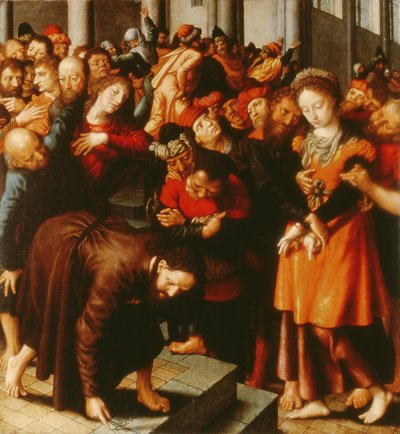 Chrystus i Niewiasta przyjęci na cudzołóstwo autorstwa Jan Sanders van Hemessen