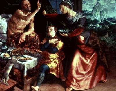Izaak błogosławi Jakuba autorstwa Jan Sanders van Hemessen