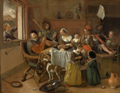 Szczęśliwa rodzina autorstwa Jan Havickszoon Steen