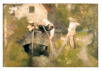 Pogłębianie w Woluwe (olej na płótnie) autorstwa Jan Stobbaerts