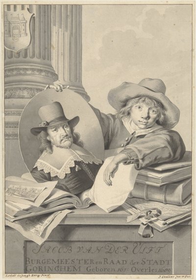 Portret Jacoba van der Ulfta, trzymany przez chłopca autorstwa Jan Stolker