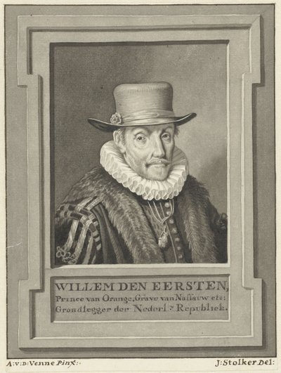 Portret Wilhelma I, księcia Orange-Nassau autorstwa Jan Stolker