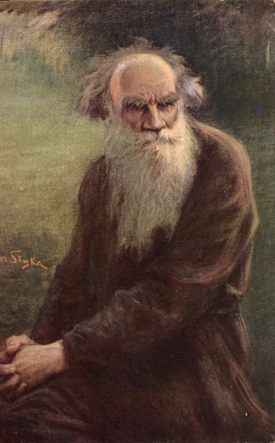 Portret autora Lwa N. Tołstoja 1828-1910, 1910 autorstwa Jan Styka