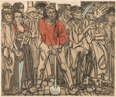Grupa robotników autorstwa Jan Theodore Toorop