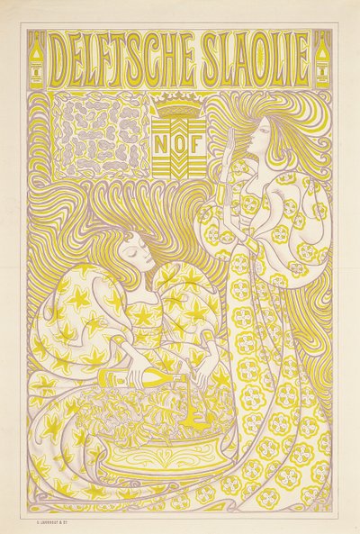 Plakat reklamowy Delft Salad Oil, 1894 autorstwa Jan Toorop