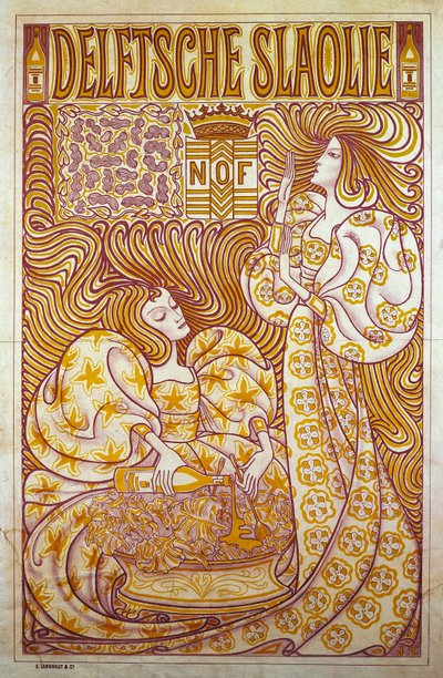 Olej Sałatkowy Delftsche, Plakat reklamowy sosu sałatkowego autorstwa Jan Toorop