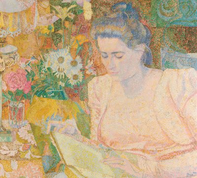 Portret pani Marie Jeannette de Lange, ok. 1900 autorstwa Jan Toorop