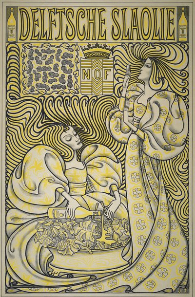 Plakat do oleju do sałatek Delft, 1894 (papier) autorstwa Jan Toorop