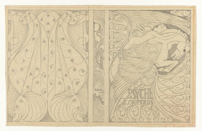 Projekt okładki dla Psyche Louisa Couperusa Projekt zespołu dla: Louis Couperus, Psyche, 1898 autorstwa Jan Toorop