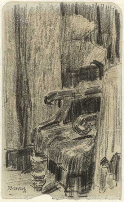 Fotel częściowo zasłonięty zasłoną autorstwa Jan Toorop