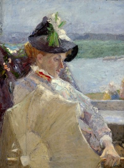 Dama z parasolką, 1888. autorstwa Jan Toorop