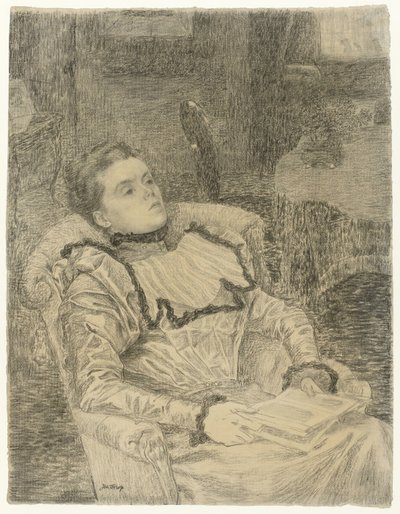 Portret Annie Toorop autorstwa Jan Toorop