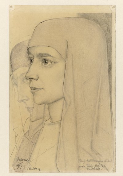 Portret Treesje Westermann, Matki Teresy Huf z Bethanië autorstwa Jan Toorop
