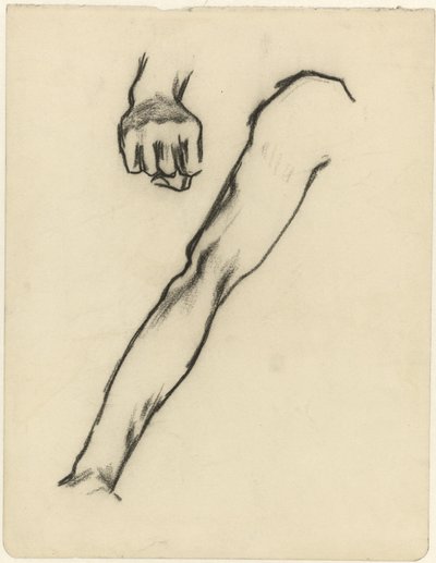 Arkusz do nauki z ramieniem i ręką autorstwa Jan Toorop
