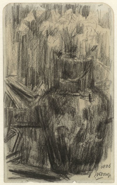 Wazon z kwiatami we wnętrzu autorstwa Jan Toorop