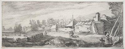Krajobraz z gospodarstwem rolnym. autorstwa Jan Van de Velde