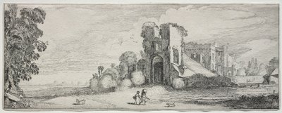 Krajobrazy i ruiny: Zamek Brederode. autorstwa Jan Van de Velde