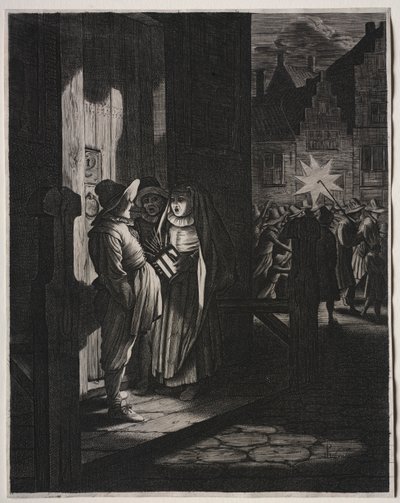 Gwiazda królów, kawałek nocy, 1630. autorstwa Jan Van de Velde