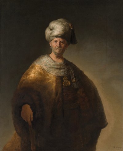Orientalny szlachcic znany również jako słowiański szlachcic - obraz Rembrandta van Rijn autorstwa Johannes Vermeer