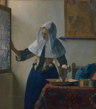 Młoda kobieta z dzbanem na wodę, ca. 1662. autorstwa Jan Vermeer van Delft