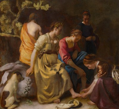 Diana i jej towarzysze, ok. 1654 autorstwa Jan Vermeer van Delft