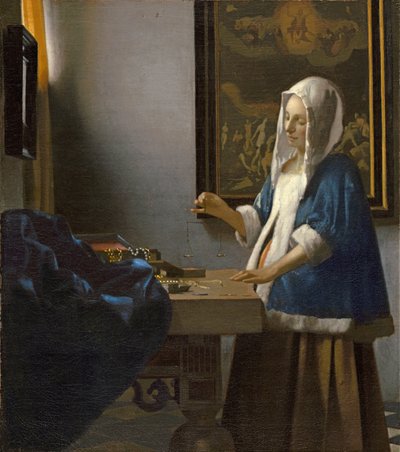 Kobieta trzymająca równowagę autorstwa Jan Vermeer van Delft