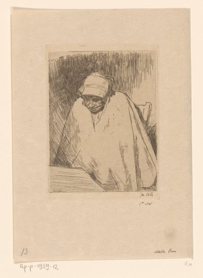 Malle Teun (oryginalny tytuł na obiekcie) autorstwa Jan Veth (signed by artist)